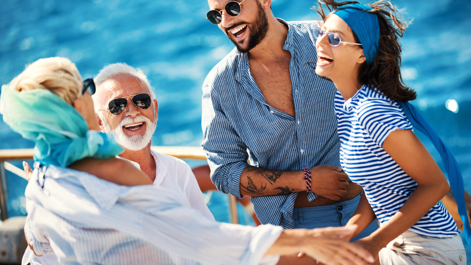 Family enjoying Margaritaville at Sea Hero’s Sail Free cruise