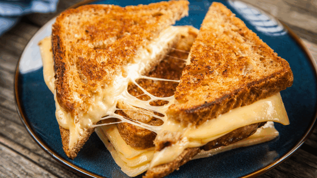 Golden grilled cheese sandwich with bacon and melted cheddar - easy 15-minute recipe for busy nights